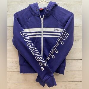 Dickies Hoodie Jacket Girls Kids Youth Size Med Full Zip Navy Blue Style J3076FT